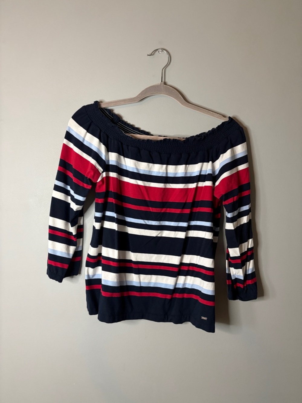 Tommy Hilfiger Navy, Red & White Striped Top